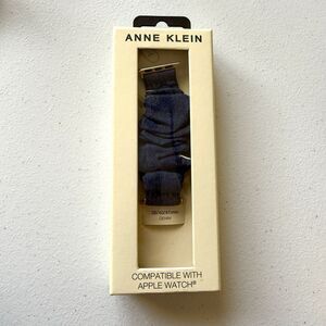 NEW Anne Klein Apple Watch Compatible Ble Denim Strap Band Fits 38/40/41 mm